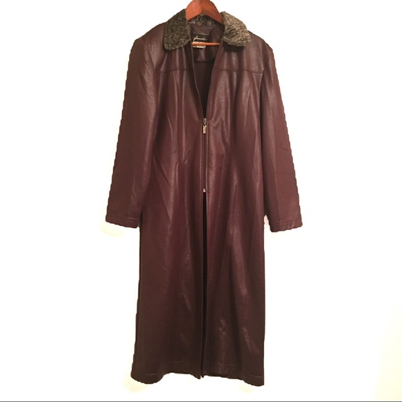 Farouche Faux Leather Longline Jacket & Pant Set - Picture 4 of 10